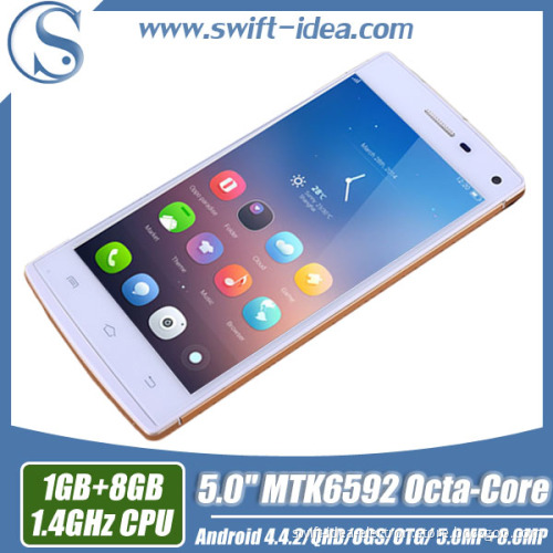 OEM 5 Inch Kitkat 4.4 Mtk6592 Octa Core Android Smart Phone (W3)